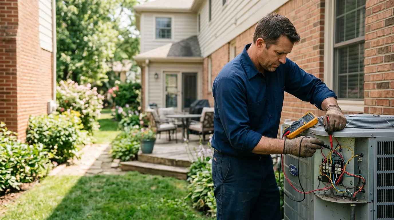 HVAC technician working near Boswell, IN
